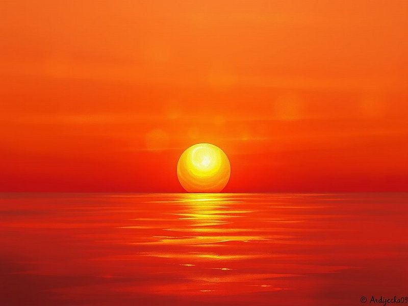 Eine lebendige und ruhige Meereslandschaft von Artistic