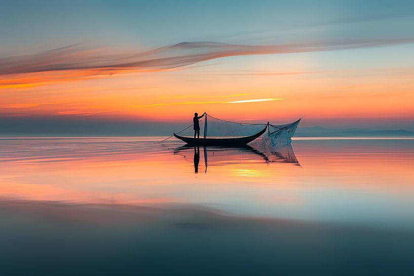 Pêcheur au petit matin par ByNoukk
