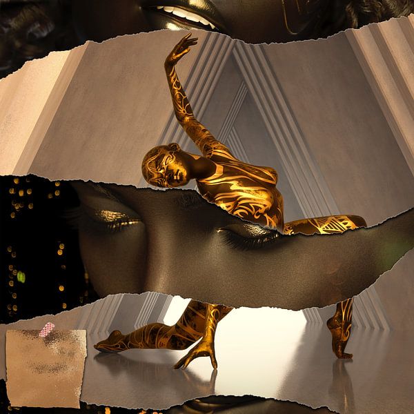 Un collage doré par Arjen Roos