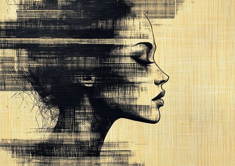 Women's profile | Silent Strokes by Eye catching paintings