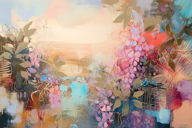 Moderne Blume von Abstraktes Gemälde