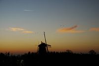 Molen voor zonsopkomst / Windmill at sunrise