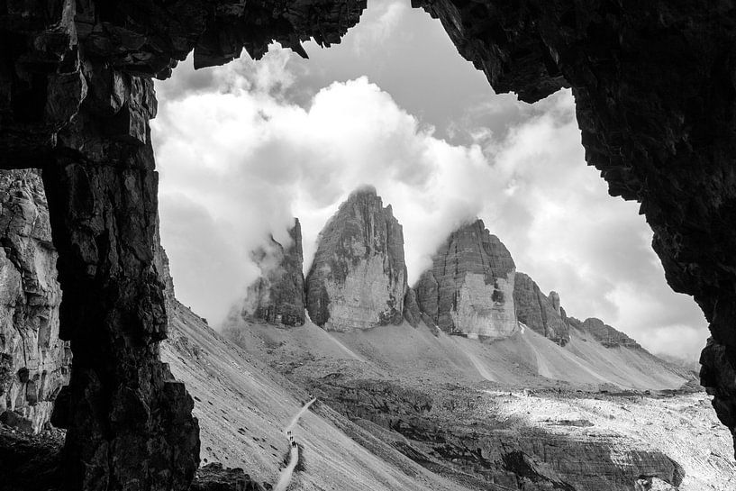 Window Tre Cime Mountains by Tine Depré