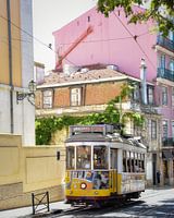 Gele tram in Lissabon