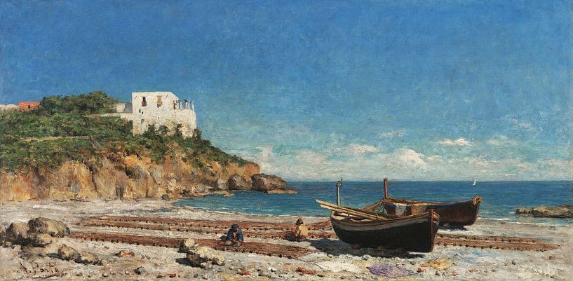 António Carvalho de Silva Porto~A port (net repair --Italy) by finemasterpiece