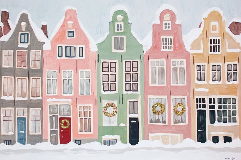 Christmas houses by Wonderful Art