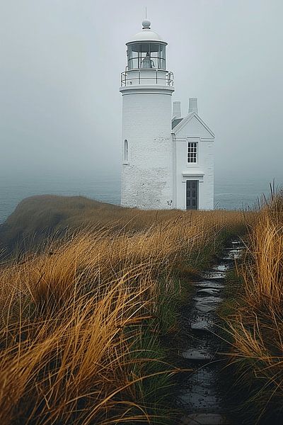 Coastal landscape reflections - Lighthouses on the Waterfront by Karina Brouwer