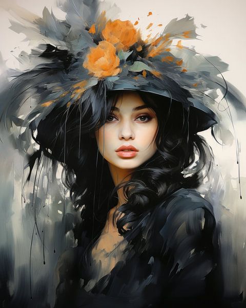 Portrait &quot;Dame en noir&quot; par Studio Allee