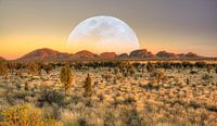 Mond über den Olgas - Australien