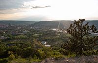 Uitzicht op Jena vanuit Jenzig in de zomer
