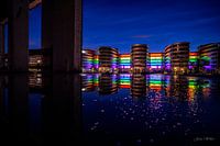 Duisburger Innenhafen in Regenbogenfarben