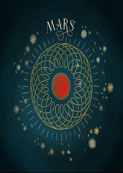 Mars Planet Illustration von Leon Lewis