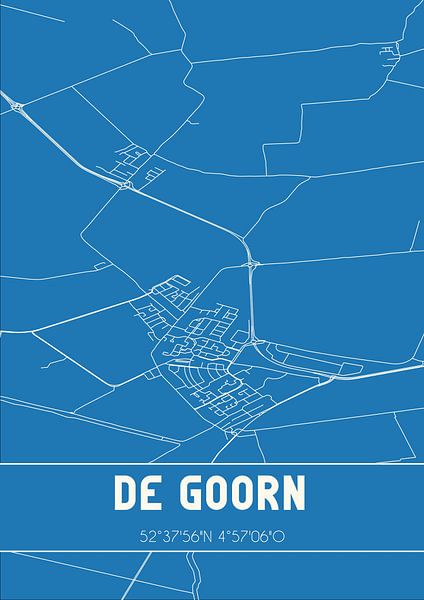 Blueprint | Carte | De Goorn (Noord-Holland) par Affiches de lieux