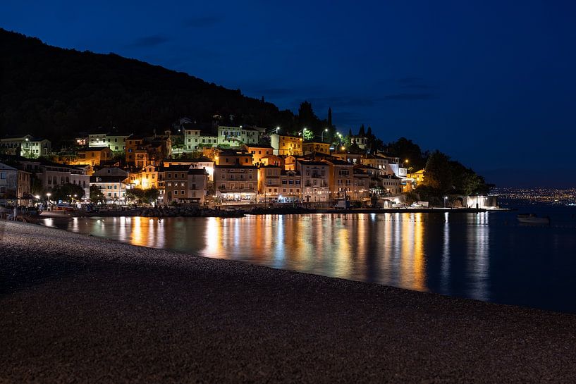 Croatia night sea Moscenicka Draga by Andreas Friedle