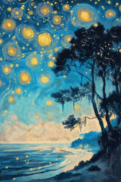 Das Glühen der Sterne über dem Wasser von Whale & Sons