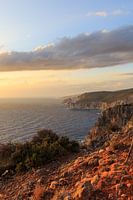 Zonsondergang aan de kust van het Griekse eiland Zakynthos