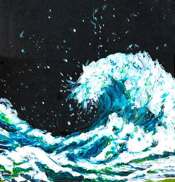 The Gulf. Hand-painted with oil pastel. by Ineke de Rijk