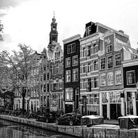 Jordaan Egelantiersgracht Amsterdam Pays-Bas Noir et blanc