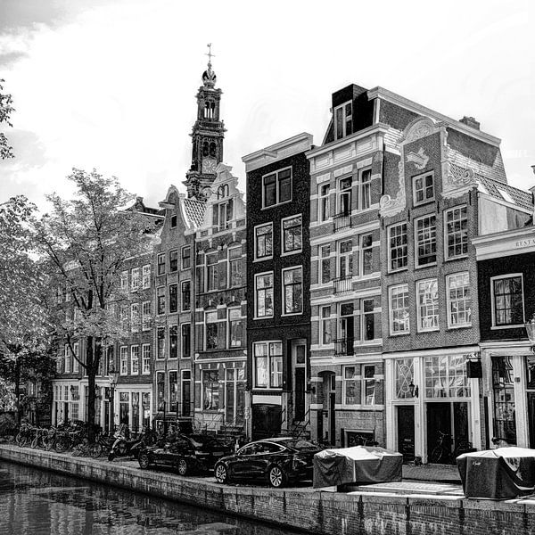 Jordaan Egelantiersgracht Amsterdam Pays-Bas Noir et blanc par Hendrik-Jan Kornelis