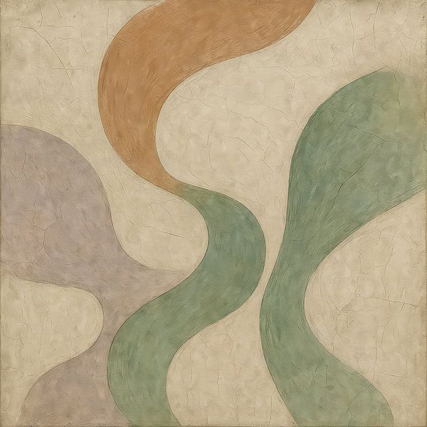 Fließende Gedanken – Eine Komposition in Linien, Flächen und Stille von Klaus Tesching - Art-AI