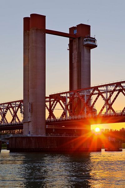 Sunset Spijkenisserbrug at Spijkenisse by Anton de Zeeuw