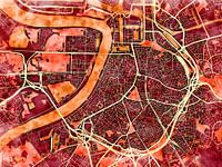 Carte de Antwerpen avec le style 'Amber Autumn'