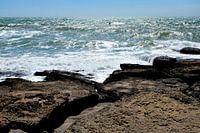 Golfslag op de Franse kust