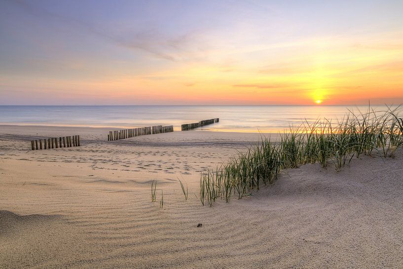 Sunset Dutch coast by FotoBob