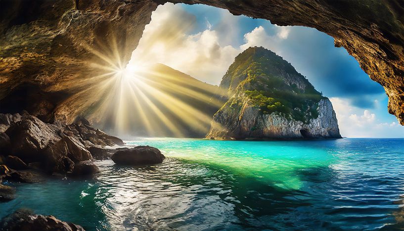 Höhle mit Sonnenstrahlen von Mustafa Kurnaz