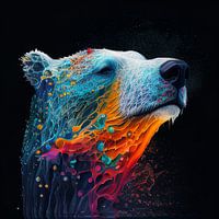 Illustration colorée d'un ours polaire majestueux