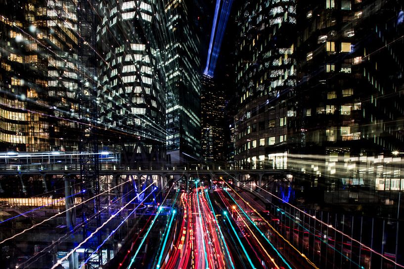 Paris La Défense by night IV by Jean-Pierre Chrétien