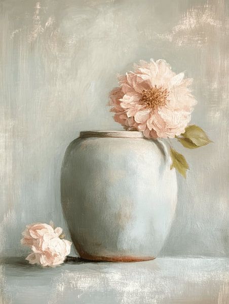 Stilleben mit Blumen, Japanischer Stil von Japandi Art Studio