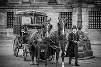 Amsterdams altmodische Straßenszene aus dem frühen 19. Jahrhundert