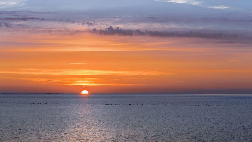 Sonnenuntergang Nordkap von Marga Vroom