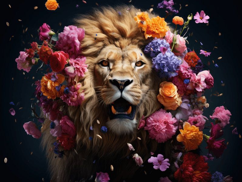 Royal Blossom | Löwe von Eva Lee