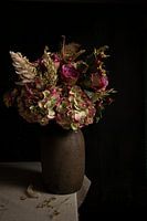 Nature morte d'hortensias et de roses