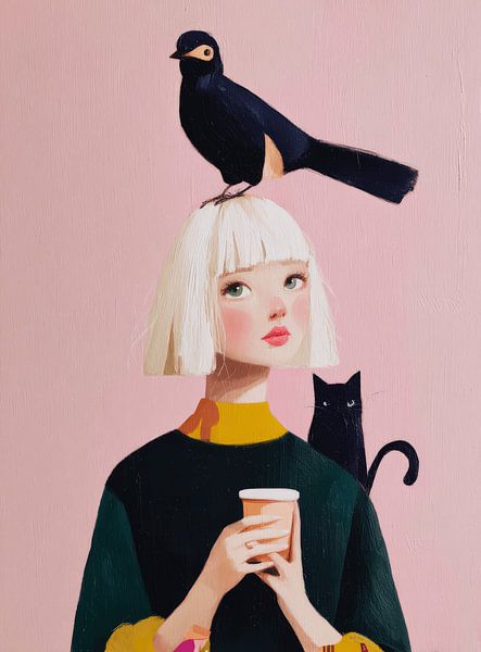 Kaffee mit Gesellschaft von Atelier Pink Blossom