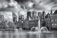 Hofvijver mit Blick auf den Binnenhof und die Skyline von Den Haag