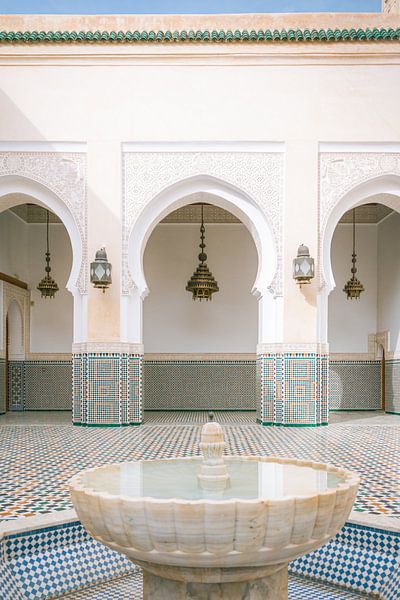 Der Springbrunnen | Mausoleum von Moulay Ismail | Meknes | Marokko von Marika Huisman fotografie