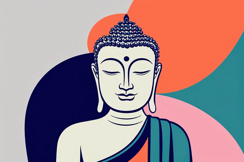 Minimalistisches Buddha-Kunstwerk von Imperial Art House
