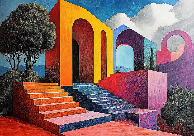 Surréalisme Architecture d'intérieur Design Géométrie par Niklas Maximilian