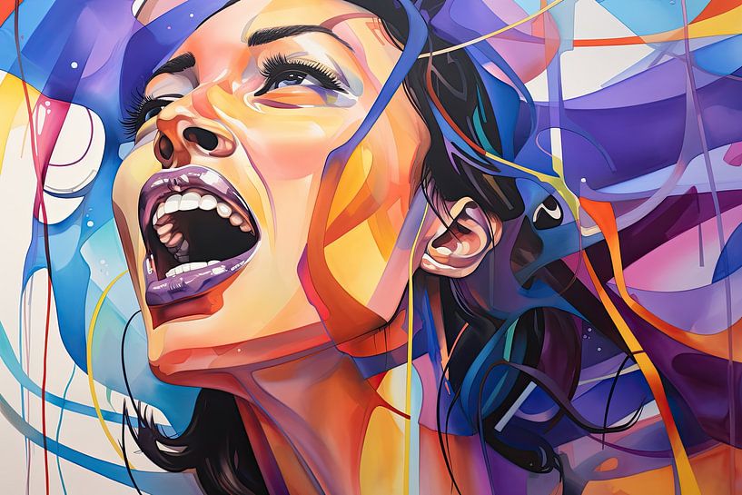 Modernes Porträt 84052 von Wunderbare Kunst