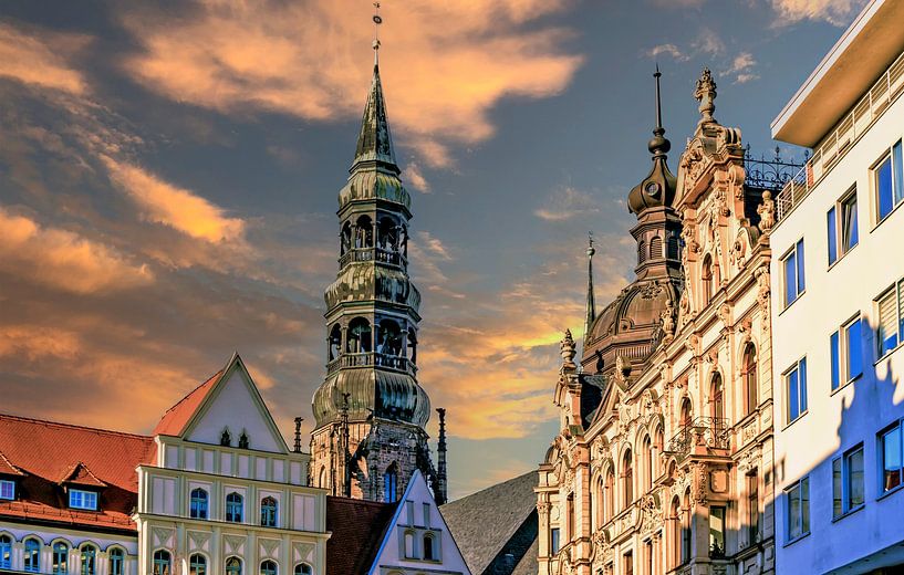 Blick auf die Skyline von Zwickau in Sachsen mit alter Kathedrale in Ostdeutschland von Animaflora PicsStock