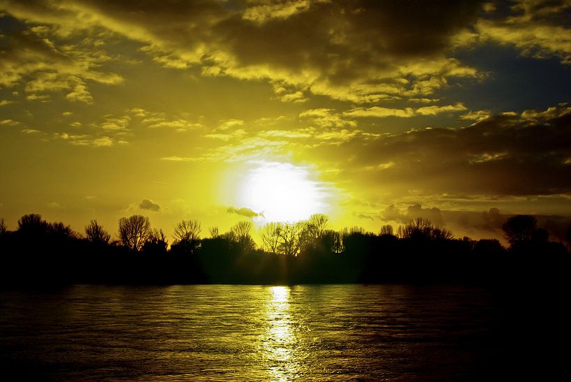 Sunset on the Rhine by Norbert Sülzner