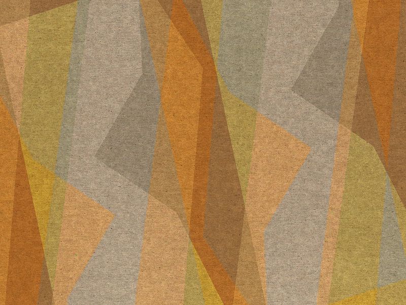 Zonovergoten abstracties. Moderne abstracte retro stijl kunst. van Dina Dankers