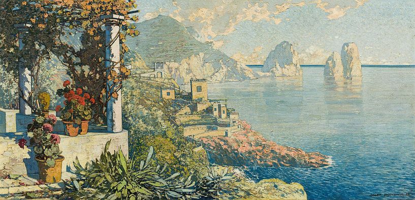 Josef Stoitzner, Meerblick in Capri, 1923 von Atelier Liesjes