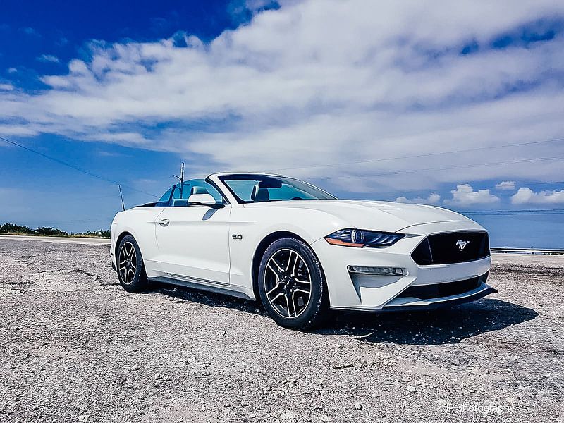 Cool picture of a beautiful white Mustang GT Convertible by Jennifer Petterson