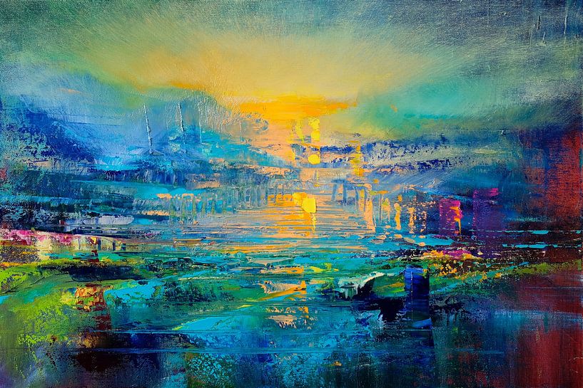 Ein neuer Tag - am Horizont die Sonne von Annette Schmucker