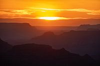 Zonsondergang over de Grand Canyon USA