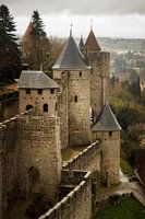 Towers of Carcassone, medieval city.